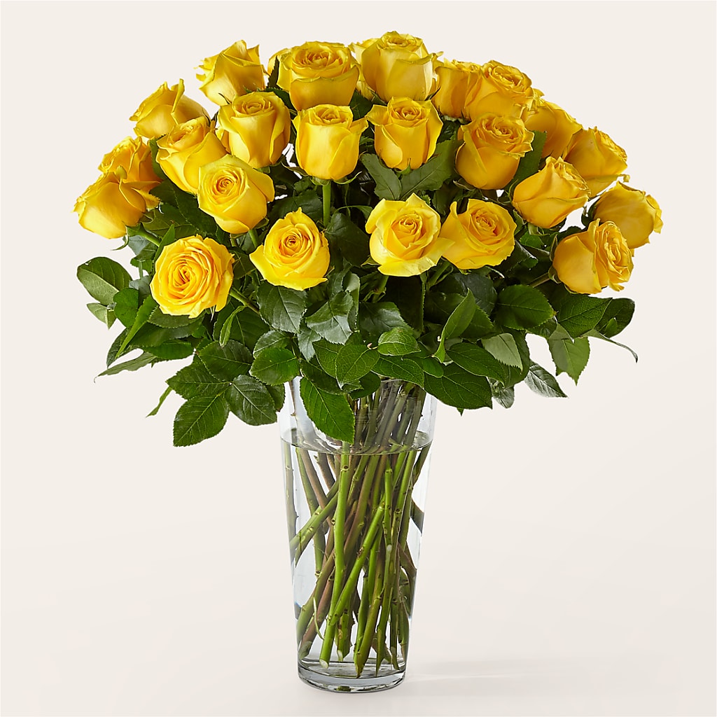 Long Stem Yellow Rose Bouquet – OBIE'S FLOWERS, Pemberville OH