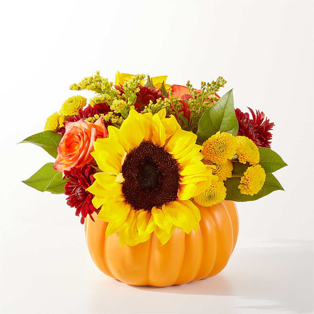 Golden Gourd Pumpkin Bouquet – OBIE'S FLOWERS, Pemberville OH