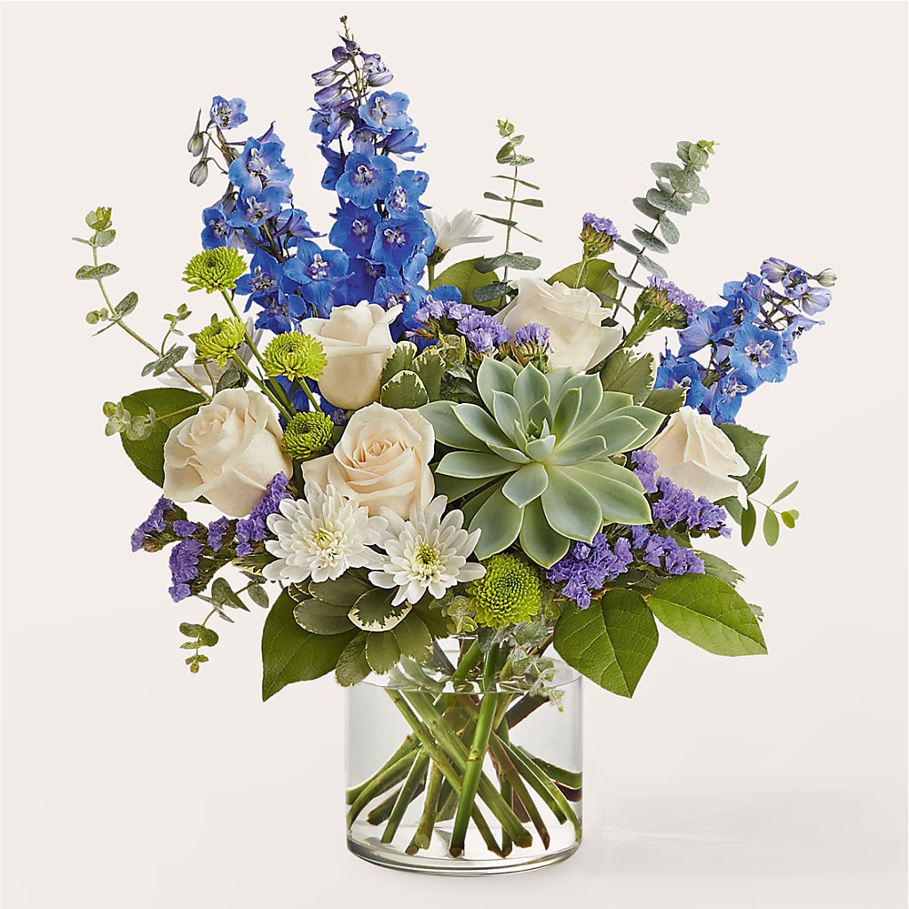 Cerulean Waves Bouquet – OBIE'S FLOWERS, Pemberville OH