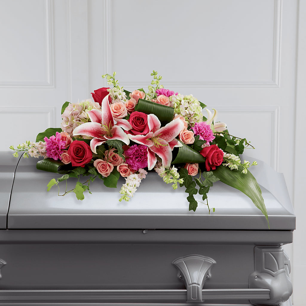 Splendid Grace Casket Spray – OBIE'S FLOWERS, Pemberville OH