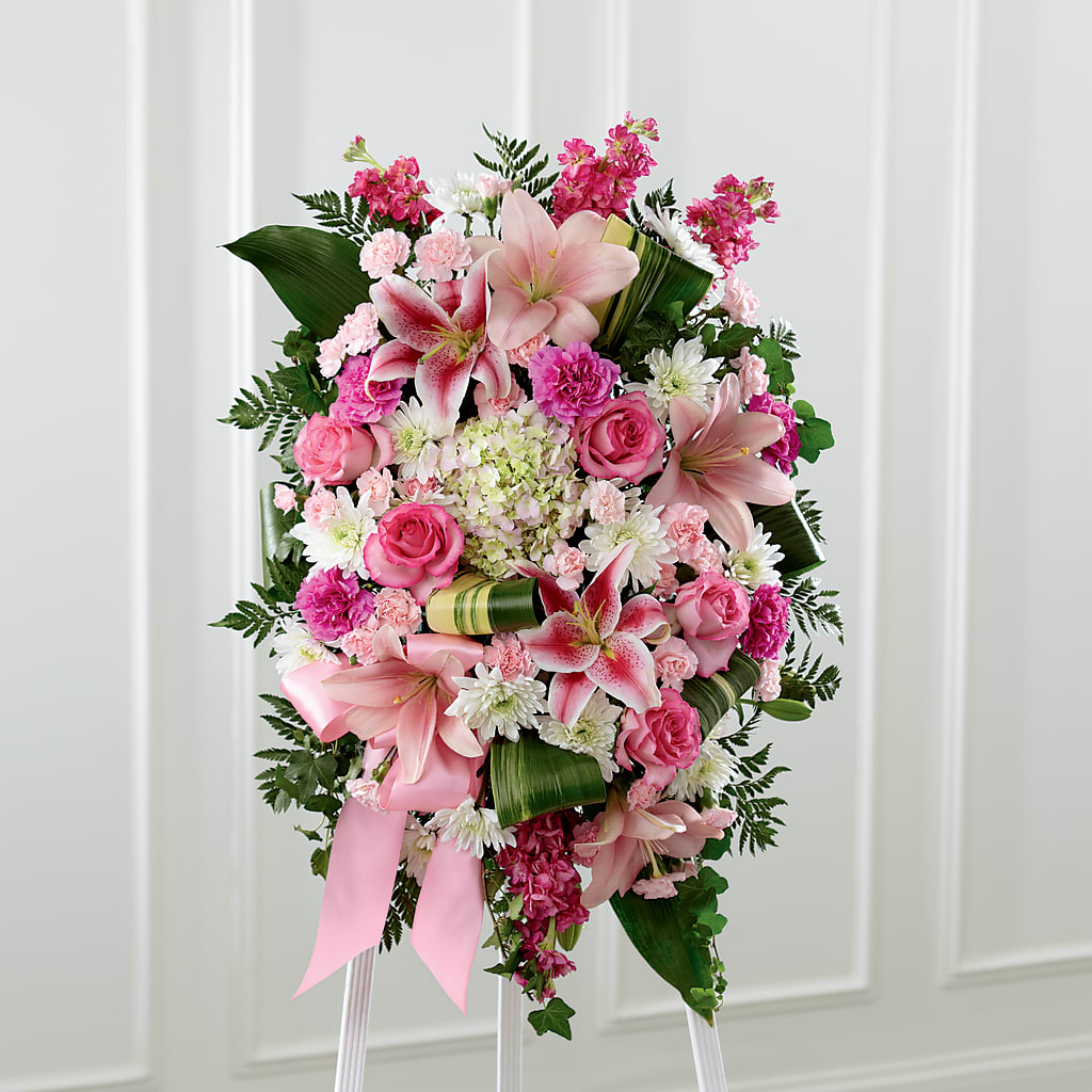 Comforting Standing Spray – OBIE'S FLOWERS, Pemberville OH