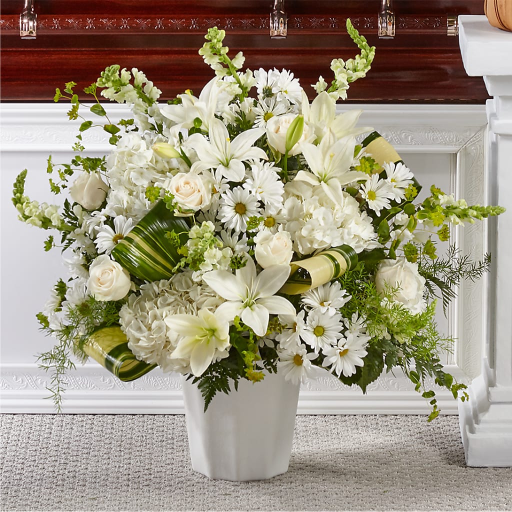 Thoughts of Tranquility Floor Basket – OBIE'S FLOWERS, Pemberville OH