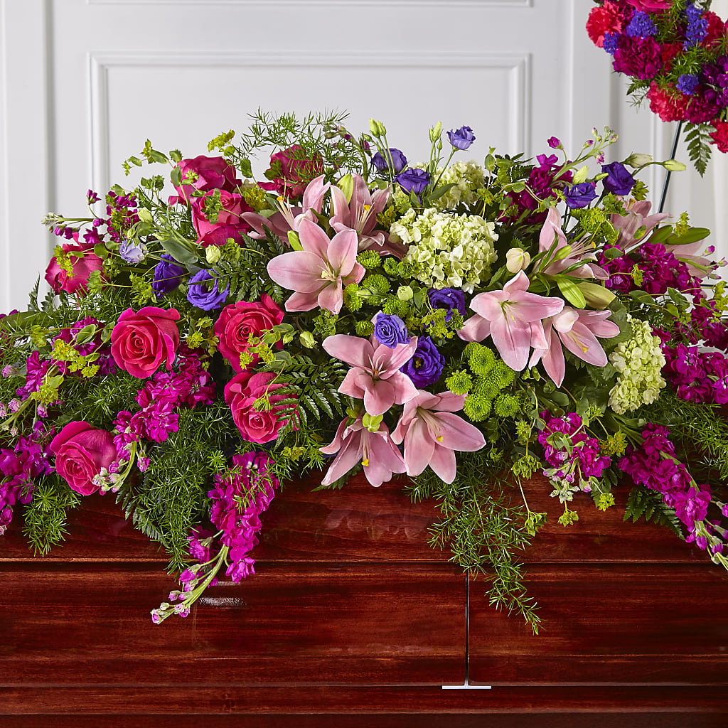 Radiant Tribute Casket Spray – OBIE'S FLOWERS, Pemberville OH