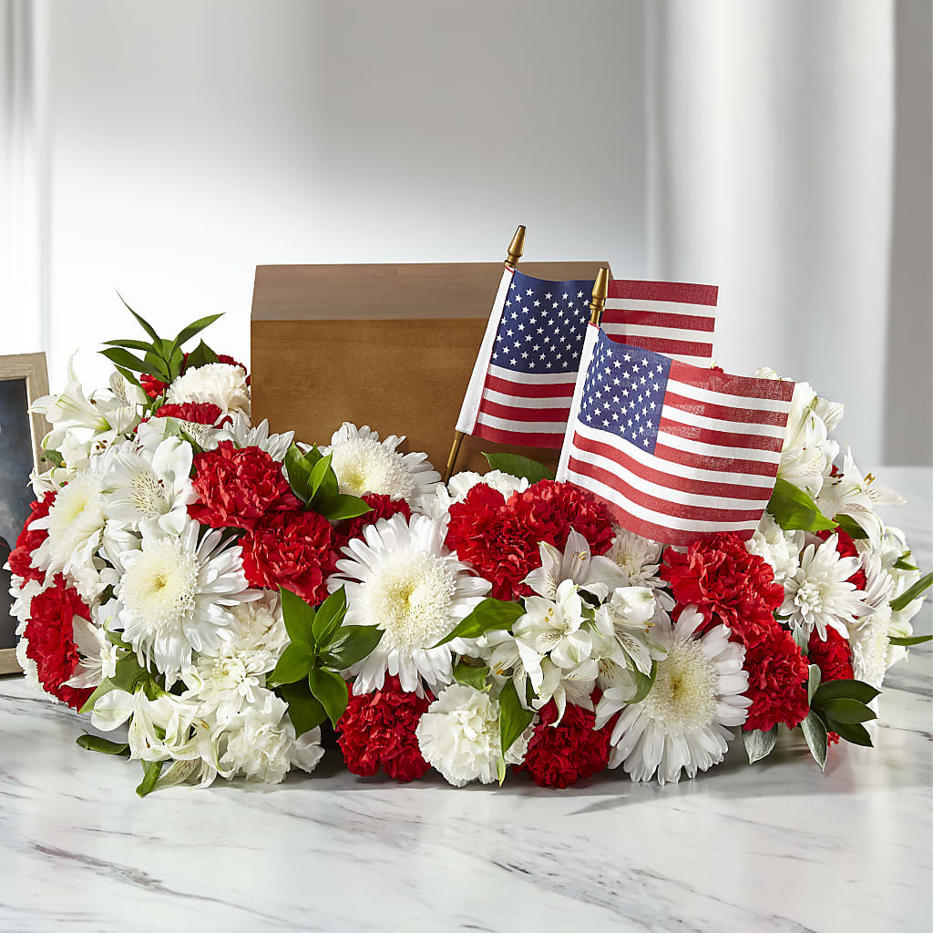 Spirit of Patriotism Cremation Adornment – OBIE'S FLOWERS, Pemberville OH