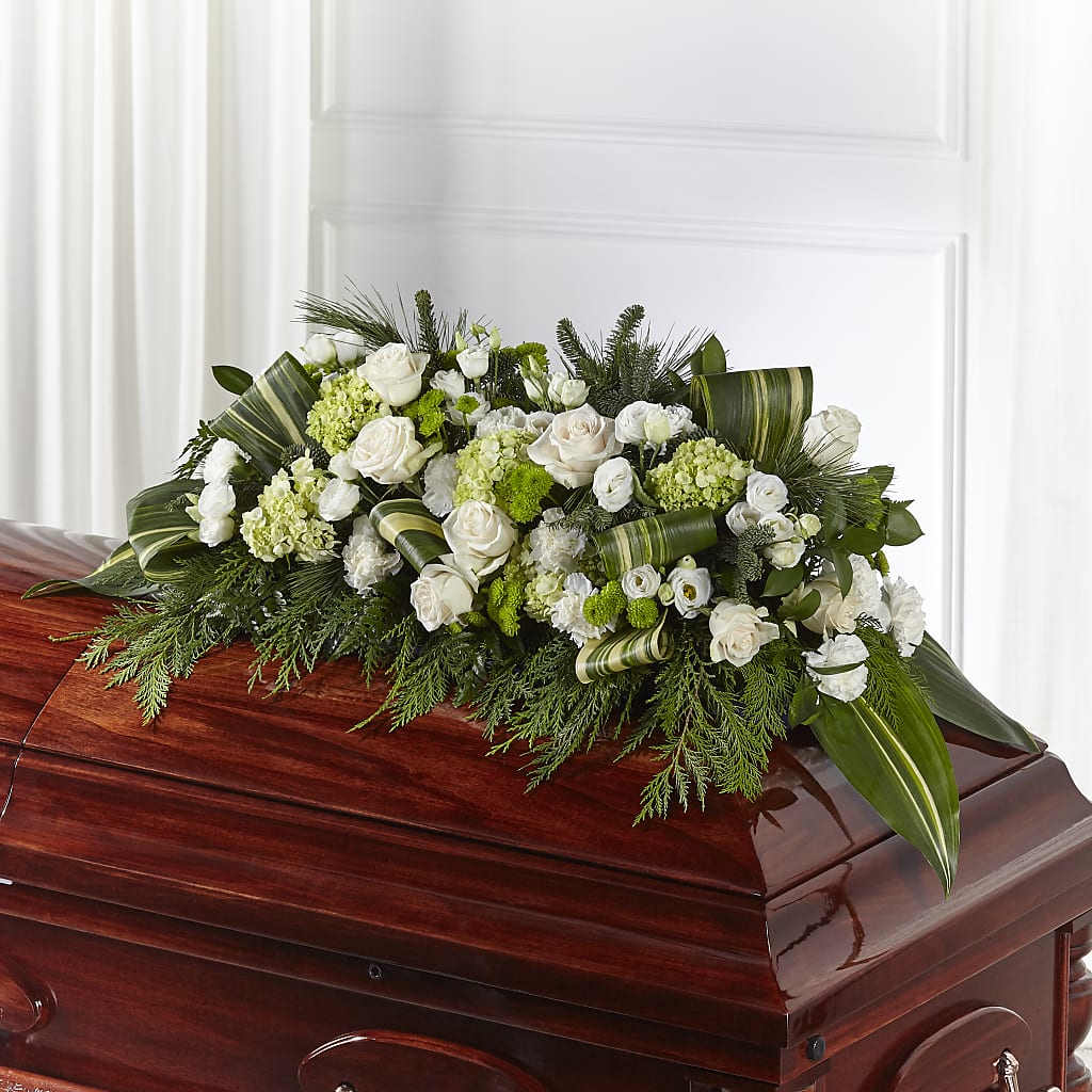 Hopeful Gesture Casket Spray – OBIE'S FLOWERS, Pemberville OH