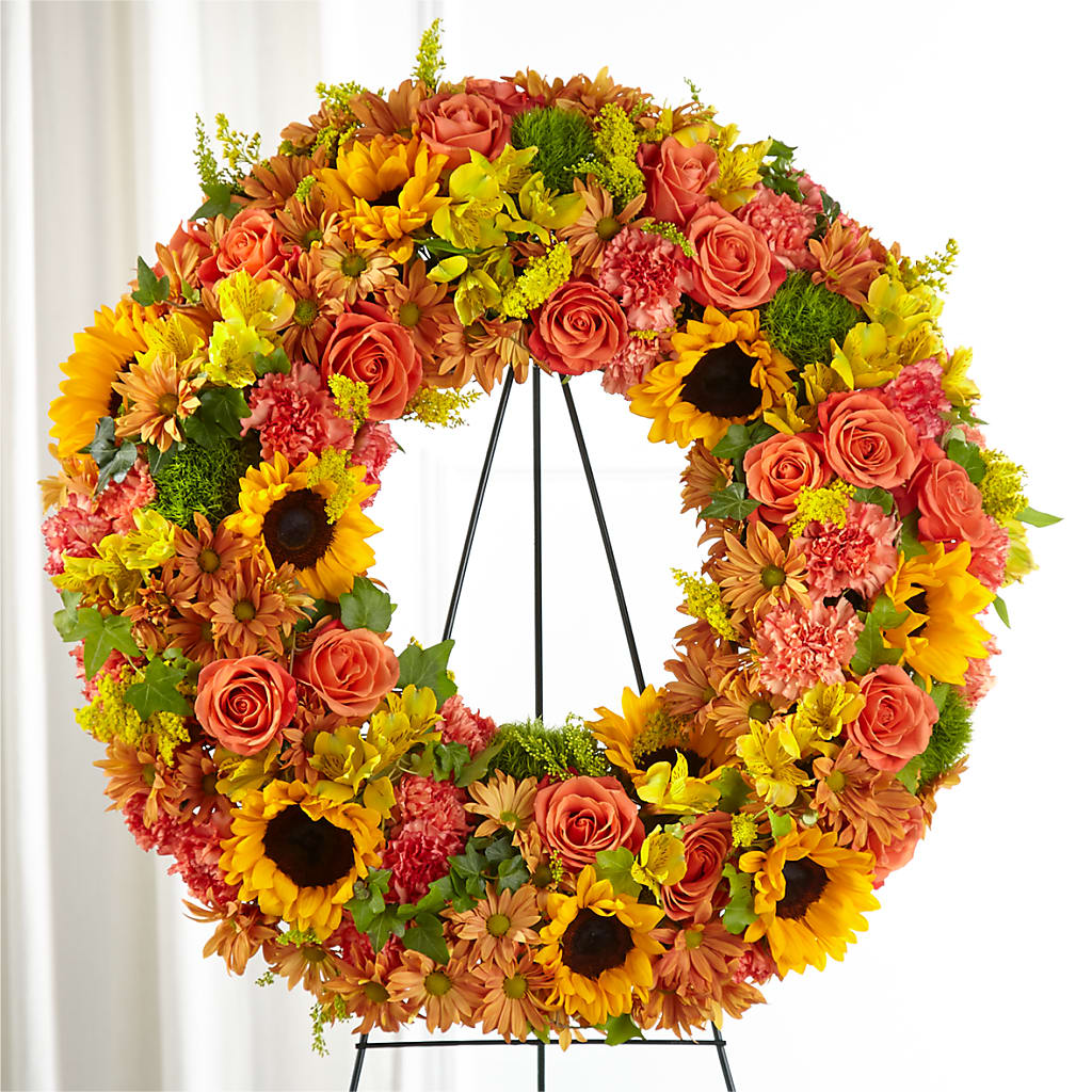 Autumnal Memories Wreath (Standard) – OBIE'S FLOWERS, Pemberville OH