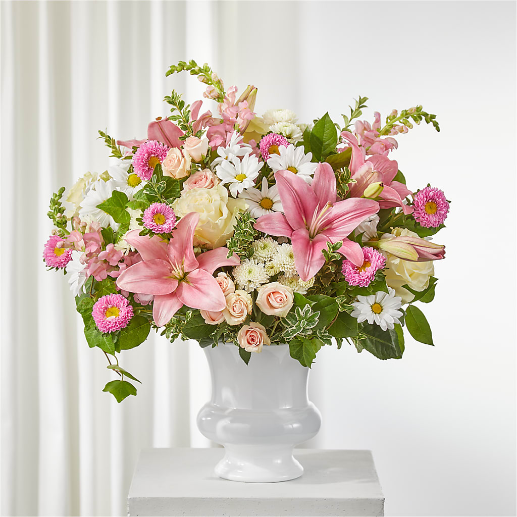 Empathetic Blooms Urn Arrangement – OBIE'S FLOWERS, Pemberville OH