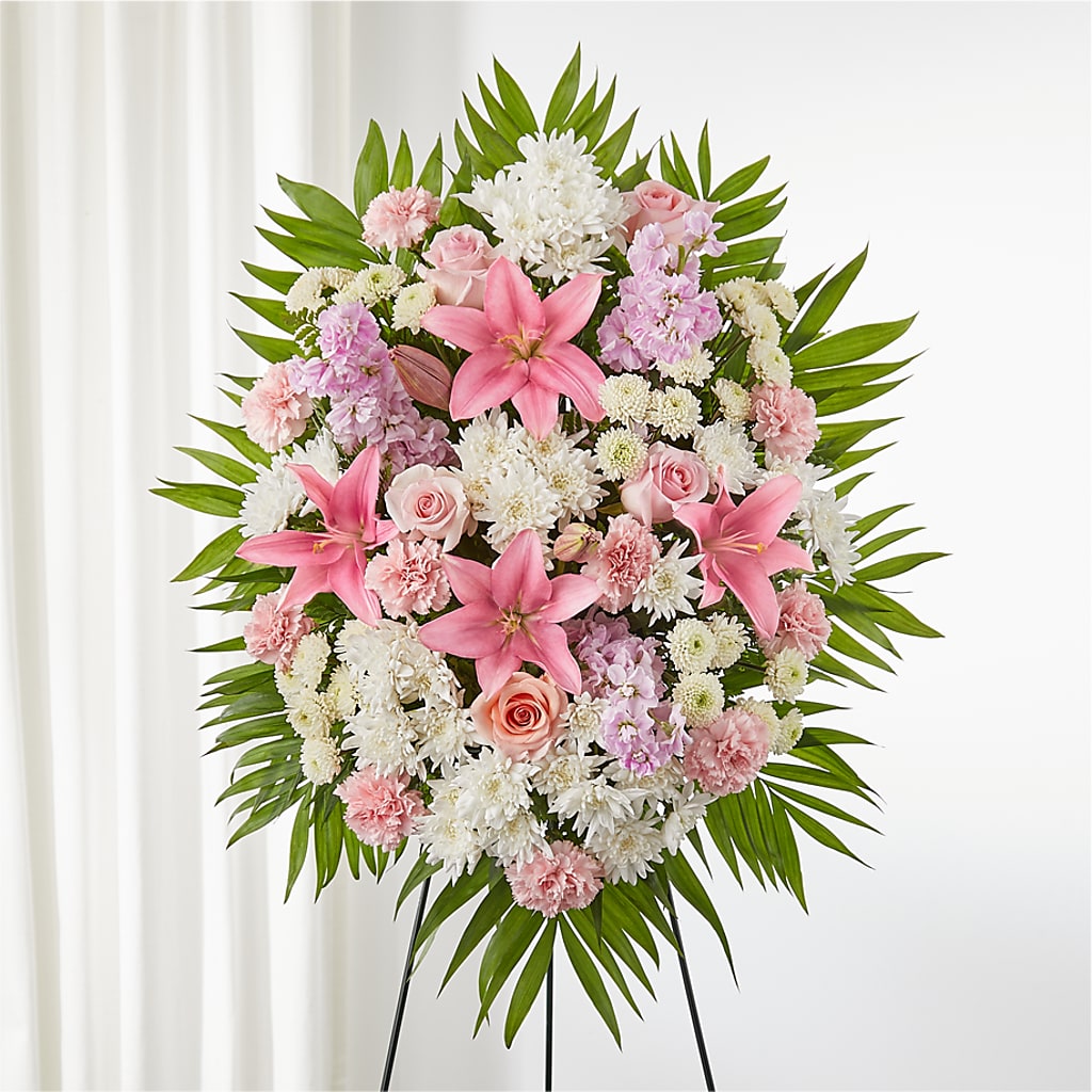 Offering Solace Standing Spray – OBIE'S FLOWERS, Pemberville OH