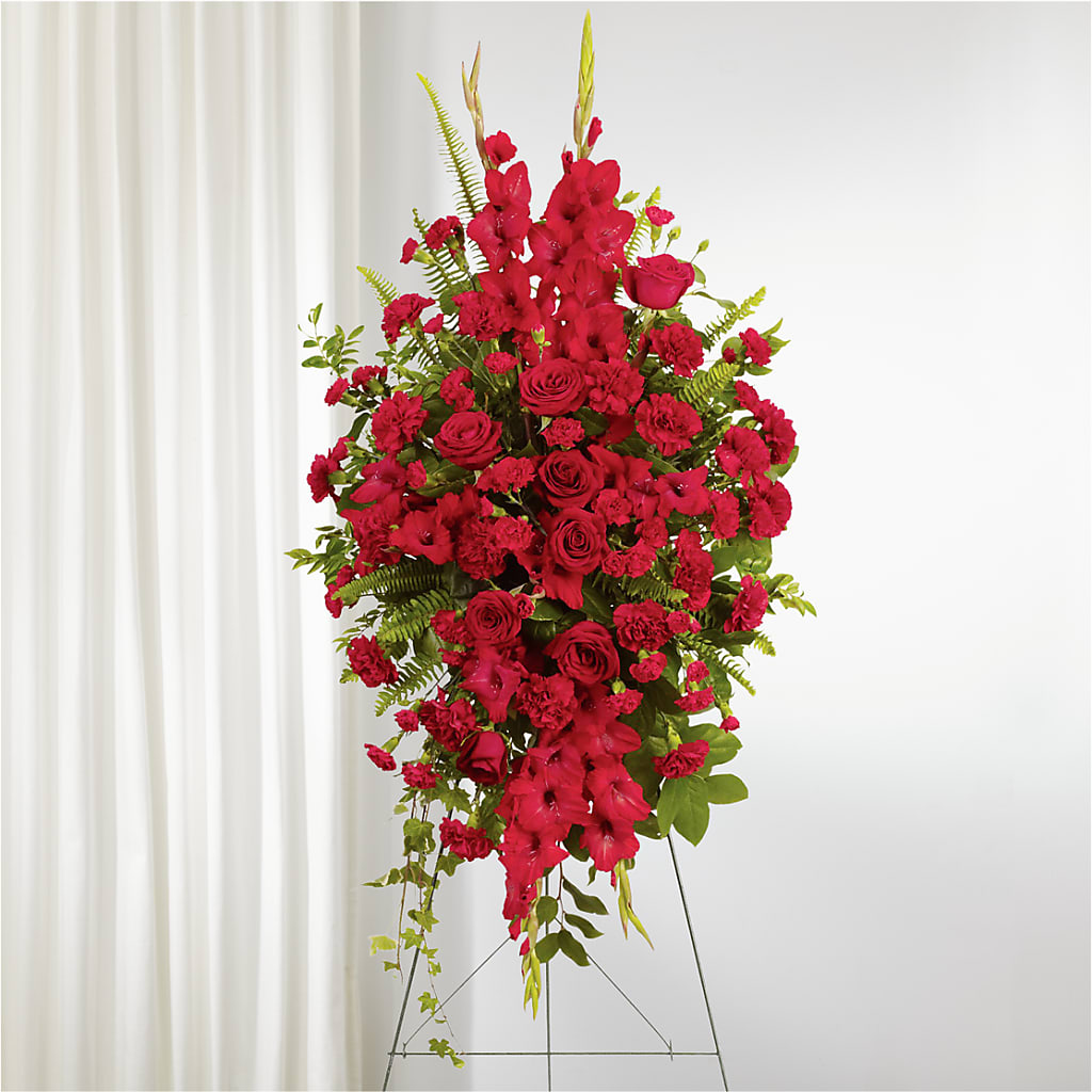From the Heart Standing Spray – OBIE'S FLOWERS, Pemberville OH