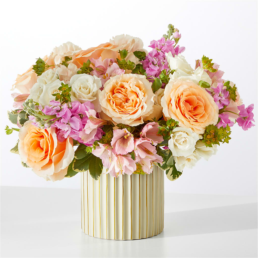Paradise Bouquet with Ivory Vase – OBIE'S FLOWERS, Pemberville OH