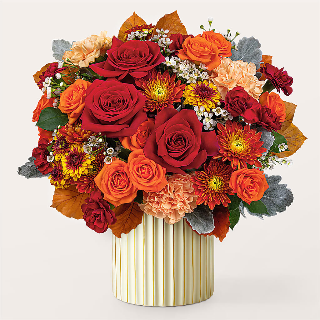 Merlot Bouquet with Ivory Vase – OBIE'S FLOWERS, Pemberville OH