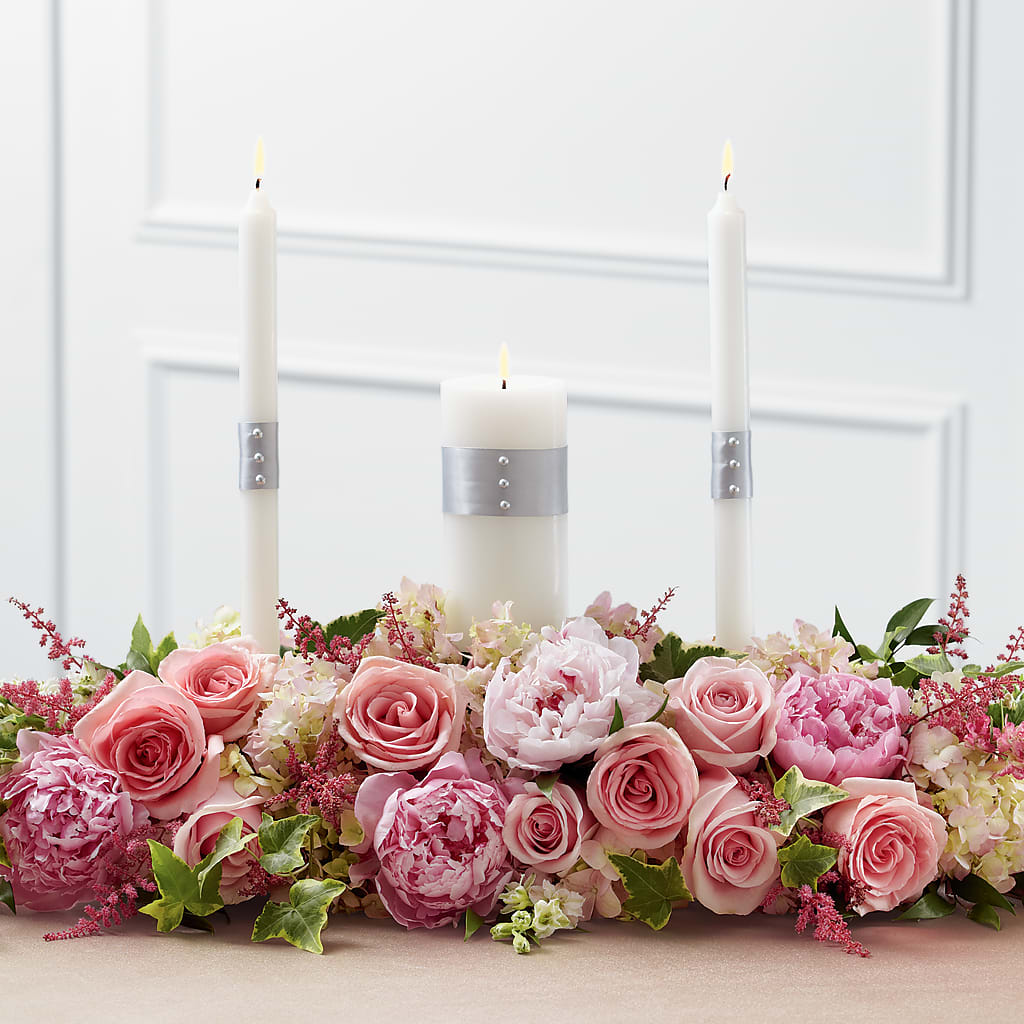 Worldwide Romance Unity Candle Arrangement – OBIE'S FLOWERS, Pemberville OH