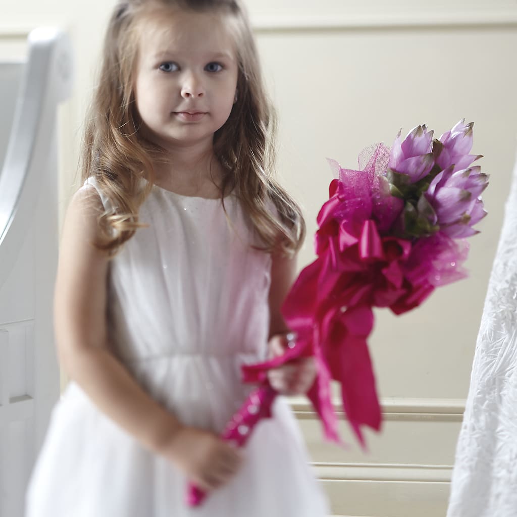 Sparkle Pink Flower Girl Bouquet – OBIE'S FLOWERS, Pemberville OH