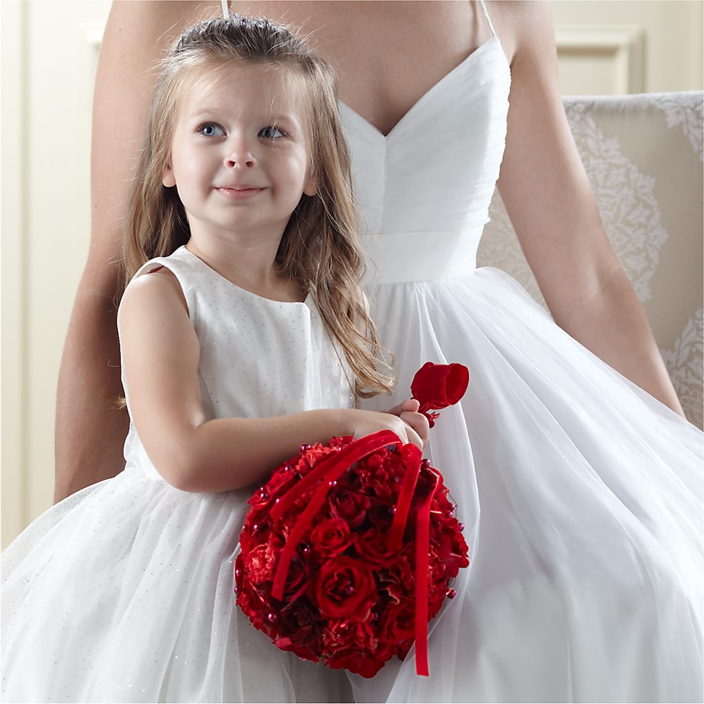 Pure at Heart Flower Girl Arrangement – OBIE'S FLOWERS, Pemberville OH