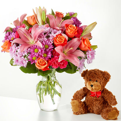 One and Only Bouquet and Bear Bundle – OBIE'S FLOWERS, Pemberville OH