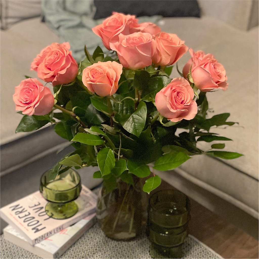 Long Stem Pink Rose Bouquet – OBIE'S FLOWERS, Pemberville OH