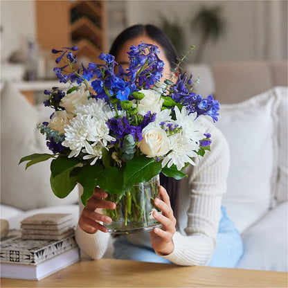 Cerulean Waves Bouquet – OBIE'S FLOWERS, Pemberville OH