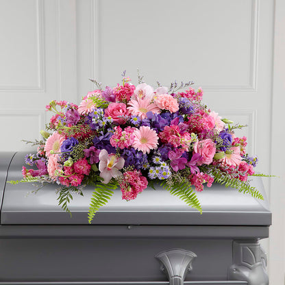 Glorious Garden Casket Spray – OBIE'S FLOWERS, Pemberville OH