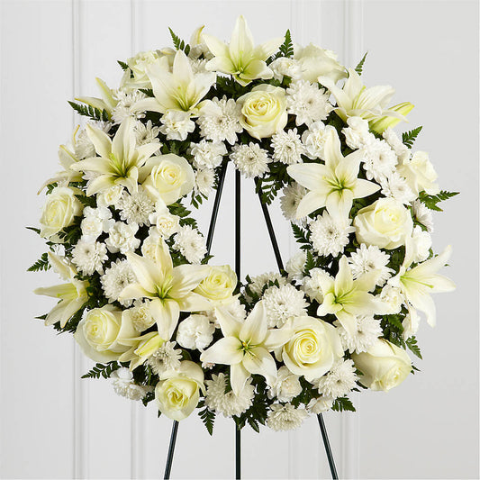 Treasured Tribute Wreath – OBIE'S FLOWERS, Pemberville OH