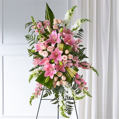 Elegant Embrace Standing Spray – OBIE'S FLOWERS, Pemberville OH
