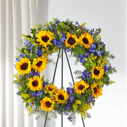 Bright Rays Wreath – OBIE'S FLOWERS, Pemberville OH