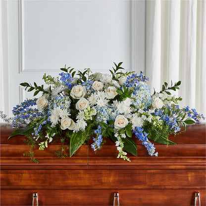 Timeless Essence Casket Spray – OBIE'S FLOWERS, Pemberville OH