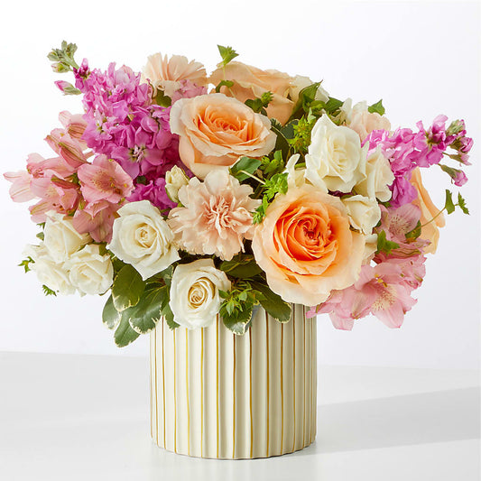 Paradise Bouquet with Ivory Vase – OBIE'S FLOWERS, Pemberville OH