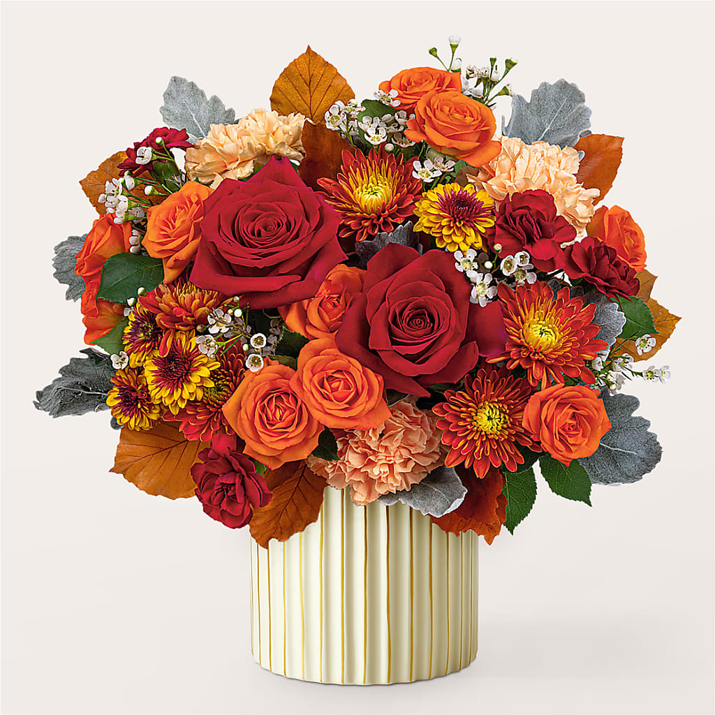 Merlot Bouquet with Ivory Vase – OBIE'S FLOWERS, Pemberville OH