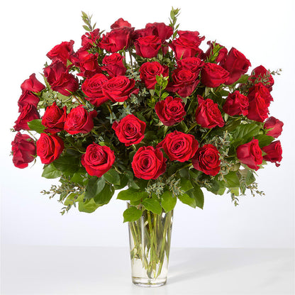 Forever Yours Fifty Stem Red Rose Bouquet – OBIE'S FLOWERS, Pemberville OH