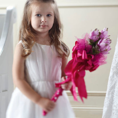 Sparkle Pink Flower Girl Bouquet – OBIE'S FLOWERS, Pemberville OH